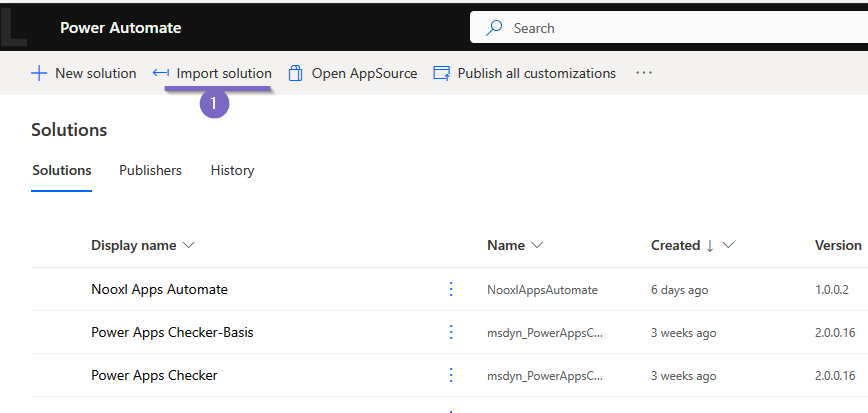 Flow Solution Import